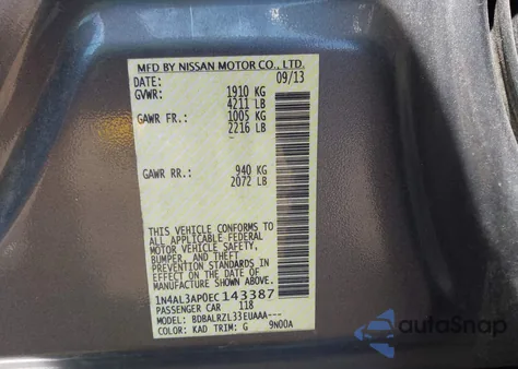 2014 Nissan Altima 2.5 S из США, поврежденный, VIN 1N4AL3AP0EC143387